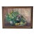 Large Vintage Original Floral Still Life Painting With Fruit For Sale