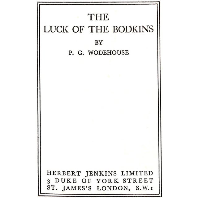 1940s "The Luck of the Bodkins" 1942 Wodehouse, p.g. For Sale - Image 5 of 7