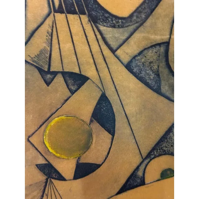 1970s Large Embeded Rusty Geometric Abstract by Eva Koloswary For Sale - Image 5 of 9