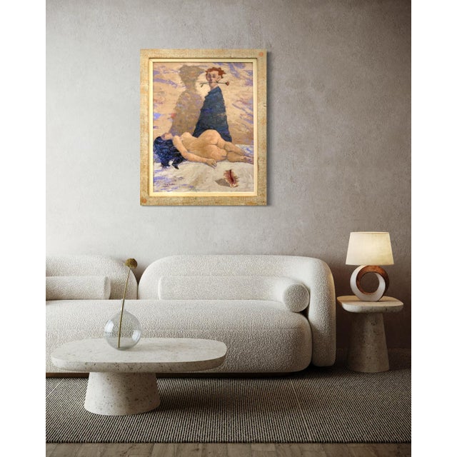Giampaolo Talani "History Ambiguous" Oil on Board, Figurative Nude, Tuscan Coastal Art, Contemporary Art by Italian Master, 2000 For Sale In Monterey, CA - Image 6 of 11