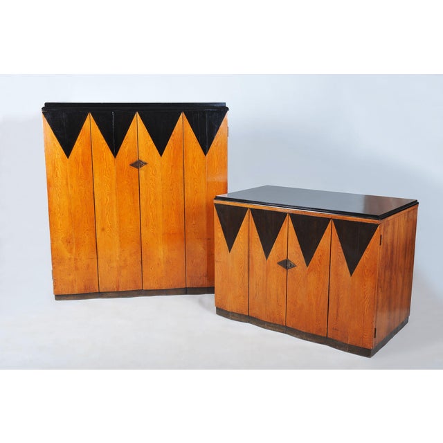 Art Deco Sideboards in Mahogany by J. Gočár for Pud, Czech, 1890s, Set of 2 For Sale - Image 15 of 15