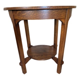 1990s Mission Style Lamp Table For Sale