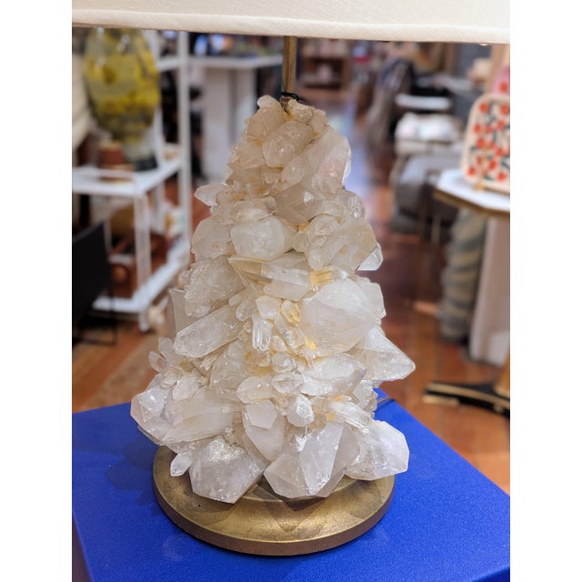 Gemstone Vintage Quartz Crystal Lamp by Carole Stupell For Sale - Image 7 of 7