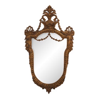 Labarge Italian Neoclassical Gold Frame Designer Mirror For Sale