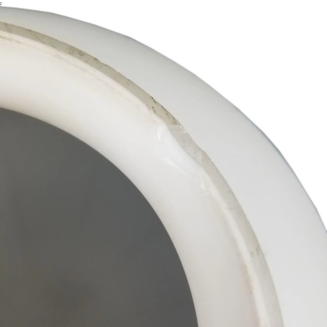 L&l Loevsky Halcolite Round Globe Glass Shade Ceiling Light Fixture White Gold Design For Sale - Image 11 of 12