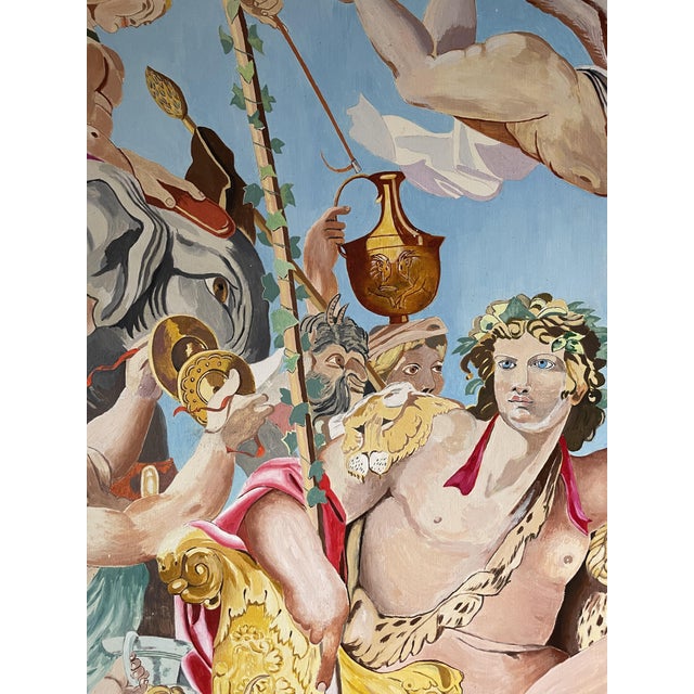 The Triumph of Bacchus and Ariadne Diptych, 1990s, Painted Canvases, Set of 2 For Sale - Image 9 of 10