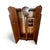 1930s English Art Deco Figured Walnut Armoire / Wardrobe Cabinet For Sale - Image 4 of 10