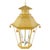 Chinoiserie Vintage Chinoiserie Yellow Tole Hanging Lantern Chandelier With Brass Bells For Sale - Image 3 of 13
