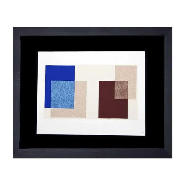 Mid-Century Modern Josef Albers Color Study Silkscreen (1963), Limited Edition, Keller Press, Framed Abstract Wall Art For Sale - Image 3 of 3