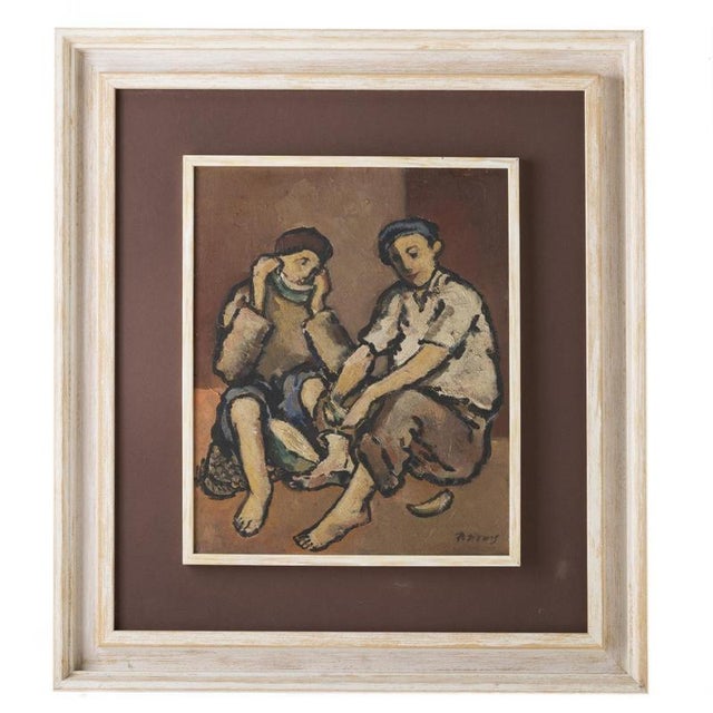 Pinho Diniz, Figurative Scene, Oil Painting For Sale - Image 6 of 6