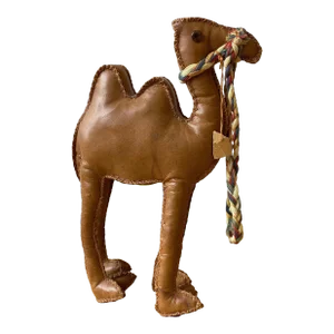 Vintage Hand-Stitched Leather Camel Soft Sculpture, Circa 1950s