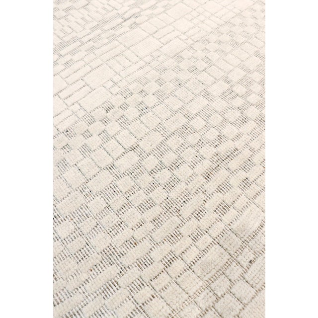 Transitional Pasargad Home Transitional Ivory Wool Area Rug, 9' 0'' X 12' 0'' For Sale - Image 3 of 7