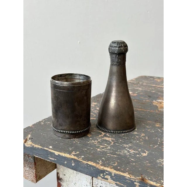 Vintage Art Deco Waldorf Silver Plate Champagne Bottle Cigar Holder/Humidor, Circa 1910-1920s For Sale - Image 10 of 12