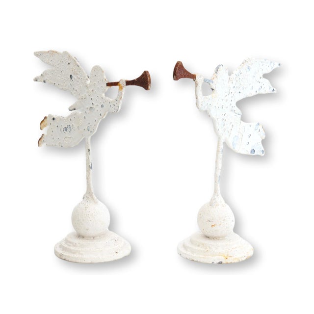 English English Salvaged Metal Angels, a Pair For Sale - Image 3 of 4