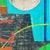 Abstract Christiane Corcelle "Open Route Ii" Acrylic and Collage on Canvas, Colorful Abstract Painting in Turquoise, Black and Green, 2026 For Sale - Image 3 of 7