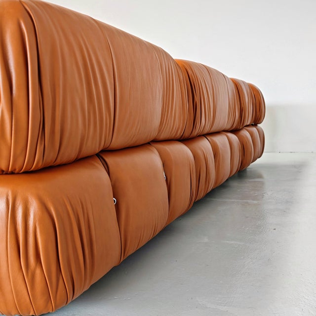 Large Leather Camaleonda Sofa by Mario Bellini for B&B, 1970s, Set of 5 For Sale - Image 6 of 16