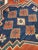 Antique Kazak Carpet, Handmade Wool, Rust, Ivory, Navy, Light Blue and Geometric For Sale - Image 4 of 11