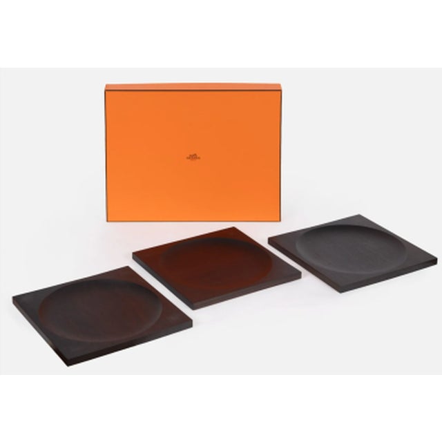 Wooden Trays from Hermès, 2010s, Set of 5 For Sale - Image 3 of 7