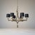 Wood Modern Hollywood Regency Style Gilt Metal 6 Arm Chandelier With Giltwood Tassel For Sale - Image 7 of 7