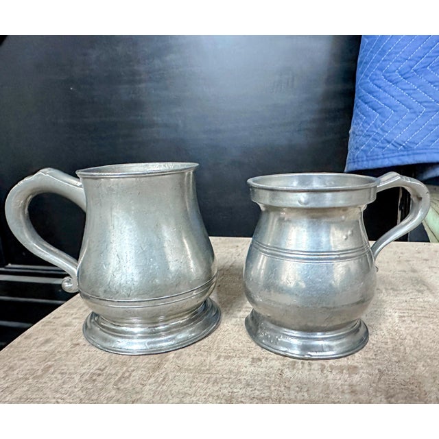 Antique Pewter Mugs, Set of Two. Vintage mug parker Selangor Pewter on the foot. The classic model, which replicates an...