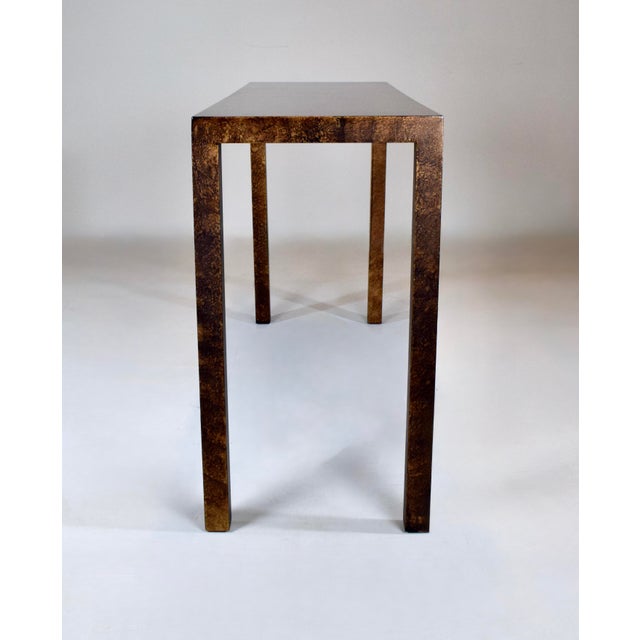 Wood 1970's Milo Baughman for Lane Parsons Console Table in Tortoise For Sale - Image 7 of 8