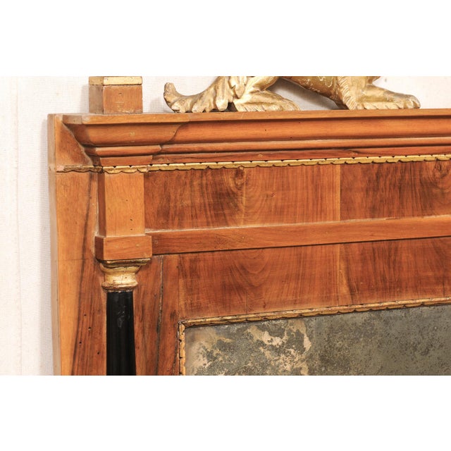 Early 19th Century French Heavily Antiqued Mirror W/Griffins For Sale In Atlanta - Image 6 of 12