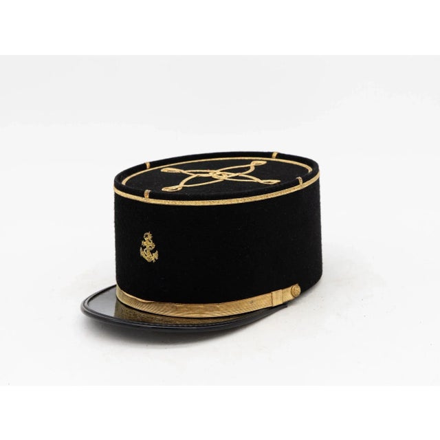 Vintage French Military Academy Officers Hat, Mid Century For Sale In New York - Image 6 of 10
