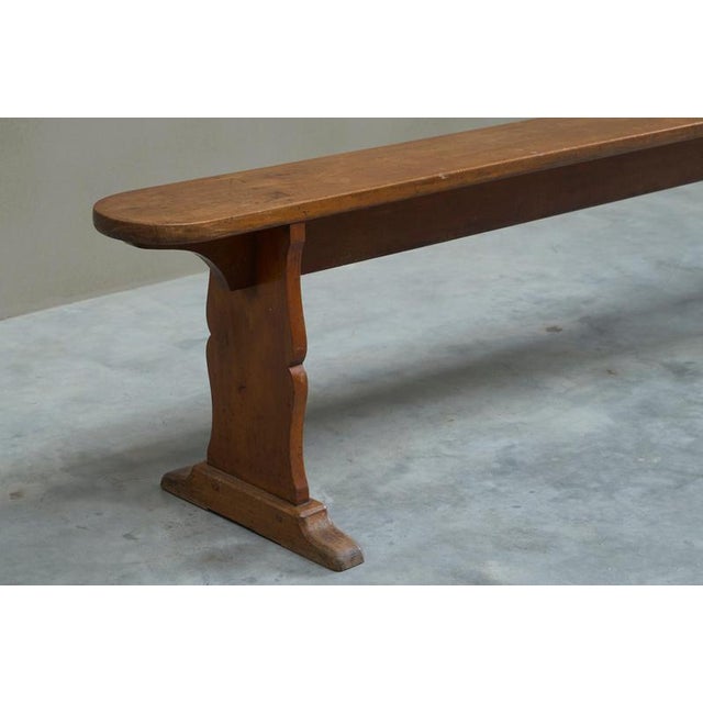 European Provincial Sculptural Bench in Wood, 1900s For Sale - Image 3 of 11