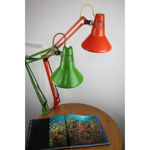 Green Adjustable Achitect Table Lamp by Tep, 1970s For Sale - Image 15 of 17