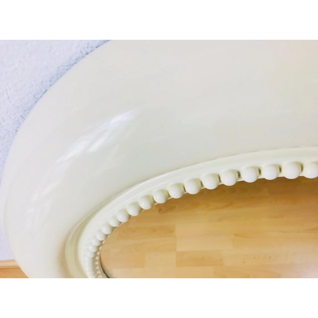 Plastic Extra Large Round American Beige Wall Mirror, 1970s For Sale - Image 7 of 10