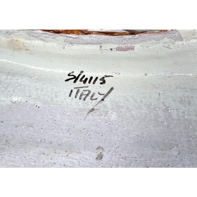 Ceramic Vintage Italian White-Glazed Terracotta Ostrich Garden Seat For Sale - Image 7 of 7