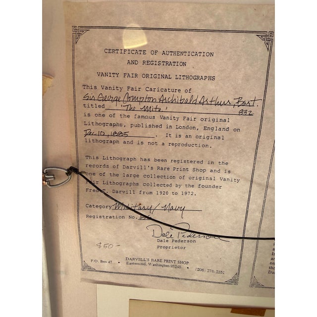 The Mito | Caricature Sir George Compton Archibald Arthur, Bart | Vanity Fair Print | 1885 For Sale - Image 10 of 12