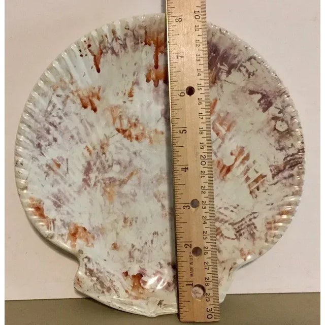 Wedgwood Antique 19th Century Wedgwood Conchology Pink Moonlight Luster Pearlware Scallop Sea Shell Plate For Sale - Image 4 of 6