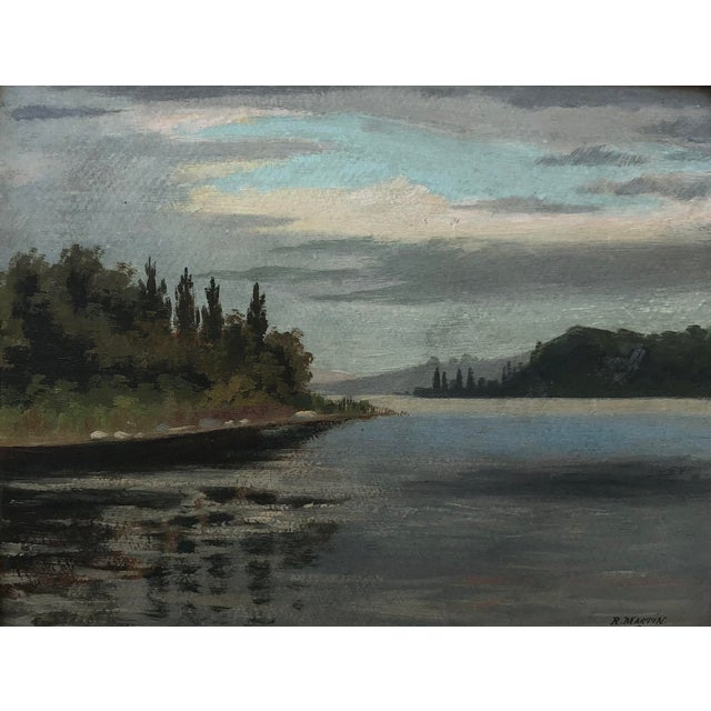 René Martin, Lake Landscape, 1903, Oil on Cardboard, Framed For Sale - Image 9 of 9