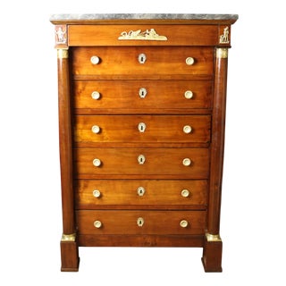 Empire Dresser with Columns, 19th Century For Sale