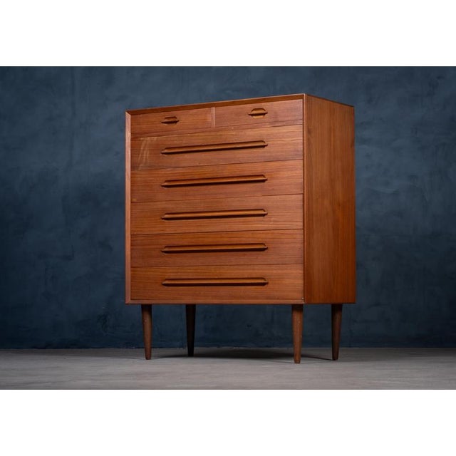 Teak 7-Drawer Chest attributed to Ejvind A. Johansson, 1960s For Sale - Image 3 of 14