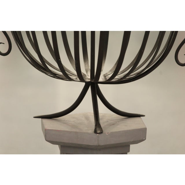 Metal Metal Fruit Basket Vase, 1990s For Sale - Image 7 of 13