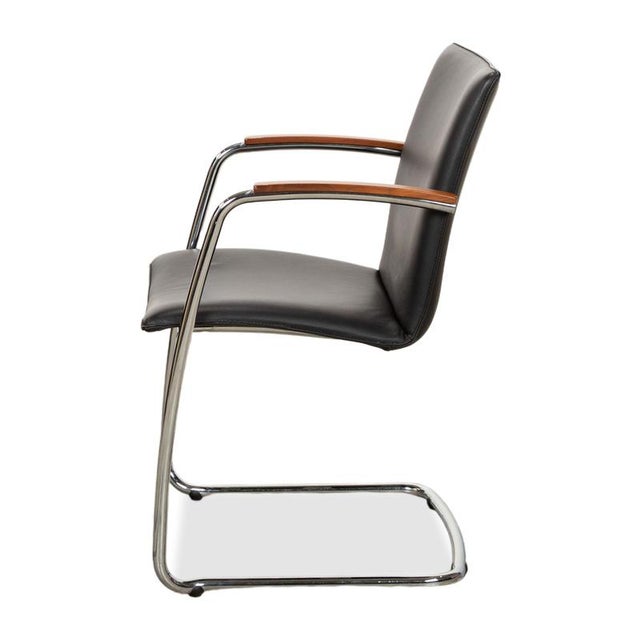 Freyr Chairs in Black Leather from Leolux, Set of 4 For Sale - Image 14 of 16