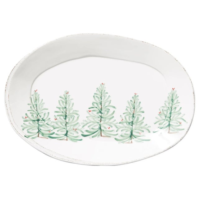 VIETRI Lastra Holiday Oval Platter For Sale - Image 12 of 12