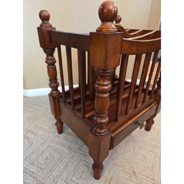 Mid 20th Century Vintage Canterbury Style Magazine Rack For Sale - Image 5 of 9