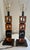 Wood Mid-Century Modern Stacked Geometric Wooden Cube Table Lamps - Pair For Sale - Image 7 of 12