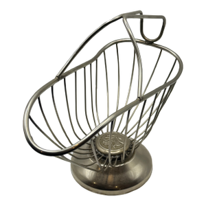 Vintage Metal Wire Wine Bottle Holder With Pedestal Base