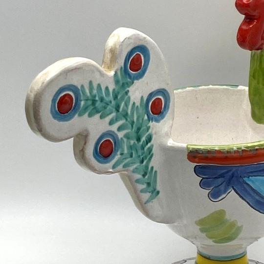 Vintage Giovanni DeSimone Rooster Signed Centerpiece Bowl For Sale In Philadelphia - Image 6 of 18