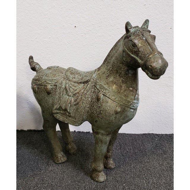 Antique Metal Chinese Horse Figures a Pair Chairish