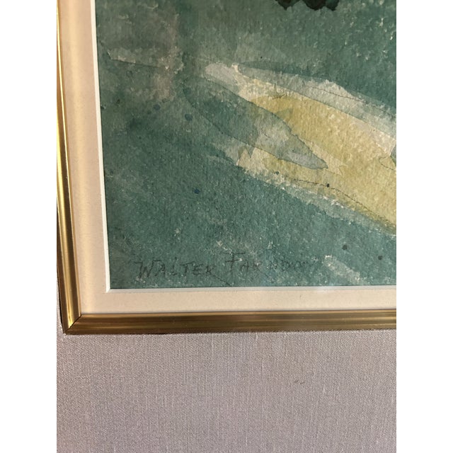 Walter Farndon Original Watercolor of Seated Woman, 1920’s Framed For Sale - Image 4 of 11