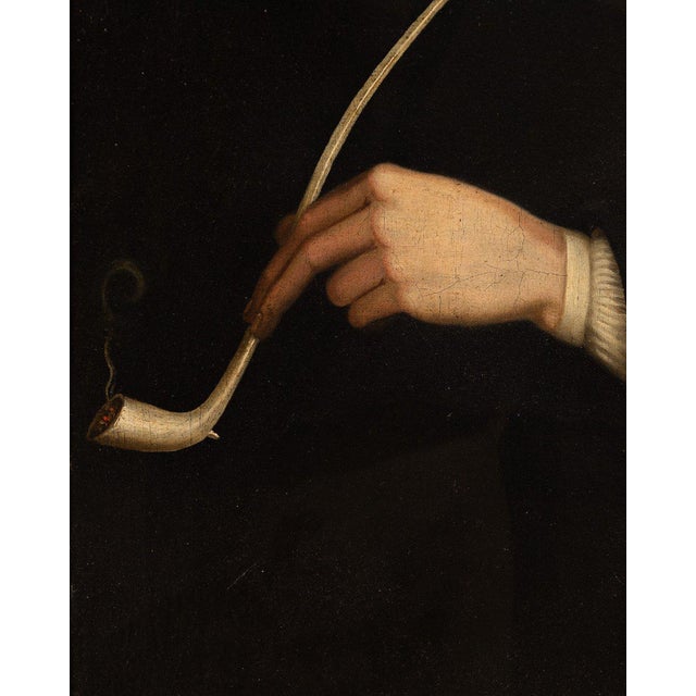 Black Tim Bobbin, A Judge and A Beggar, 1700s, Oil, Framed For Sale - Image 8 of 9