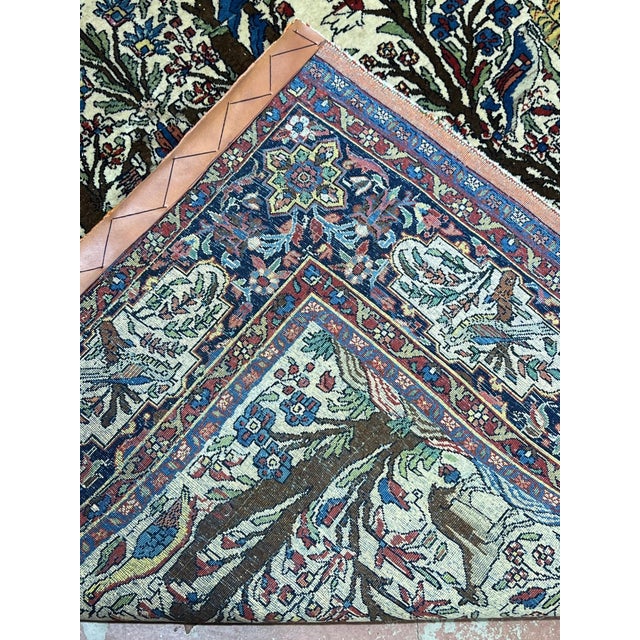 Vintage Persian Tree of Life Wool Rug 4’7” X 6’9” For Sale In Washington DC - Image 6 of 6