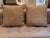 Contemporary Chocolate Brown and Cream Square Pillows- a Pair For Sale - Image 4 of 4