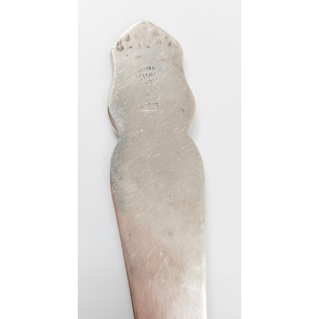 Mid-Century Mexican Art Nouveau Sterling Silver Cake Server by Sandborns and R. Lopez For Sale - Image 9 of 11