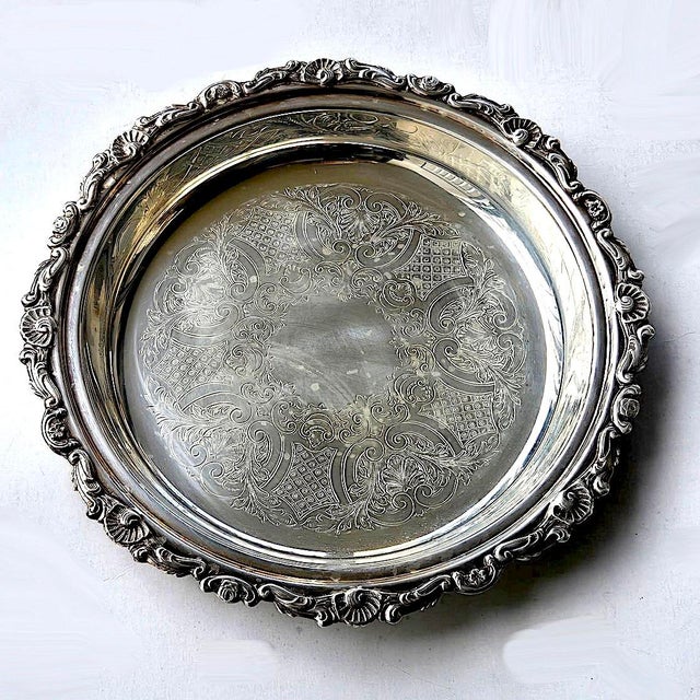 1970s Sheridan Silver Plate Pie Bowl With Baking Glass Insert, 2 Piece Set For Sale - Image 11 of 13